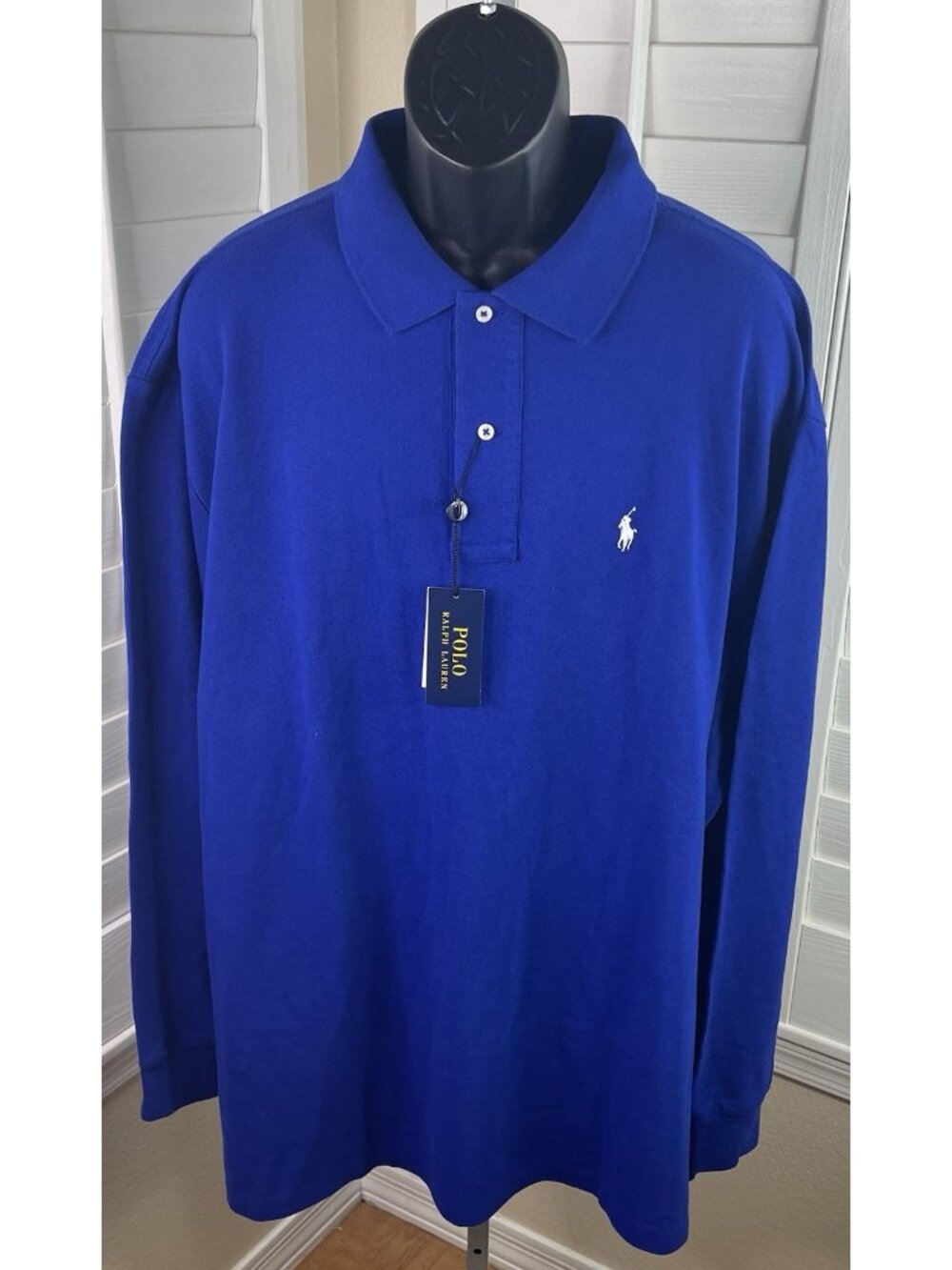 Polo Ralph Lauren Royal Blue Polo Long Sleeve Knit Shirt - Men’s 4XB - NWT $125